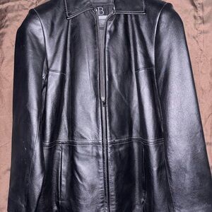 Bernardo Black Leather Zip Jacket